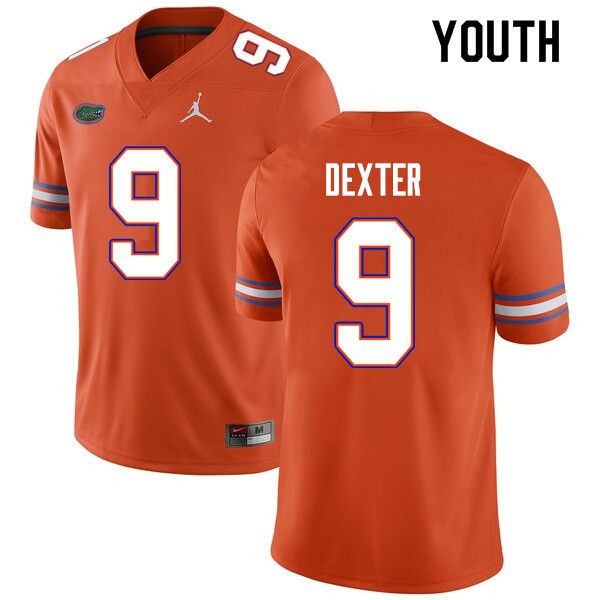Youth #9 Gervon Dexter Florida Gators College Football Jersey Orange